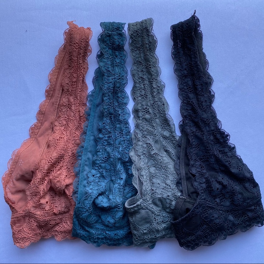 Free People Lace Halter Bra BUNDLE